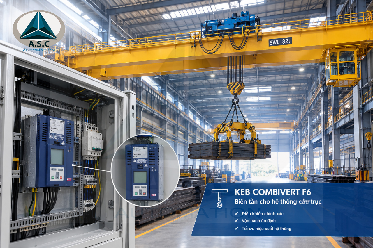 Biến tần KEB COMBIVERT F6 là giải pháp hàng đầu cho hệ thống cẩu trục