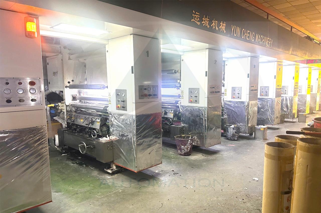 Máy in nhiều trạm dùng trong sản xuất bao bì